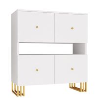 REGAŁ KOMODA KLARA 90 CM BIAŁY MAT nogi metal salon sypialnia