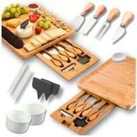 Deska do wędlin i serów z miseczkami do dipów