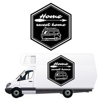 NAKLEJKA NA SAMOCHÓD napis strzałki KAMPER przyczepę kempingową auto 70 cm