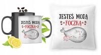 Foczki Zestaw Kubek Magiczny + Poduszka Z Nadrukiem Ze Zdjęciem