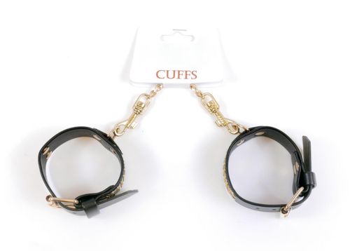 Fetish B - Series Handcuffs with cristals 3 cm Gold na Arena.pl