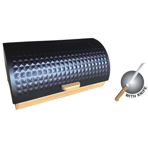 chlebak bambusowy z nożem do pieczywa 2773 czarny na Arena.pl