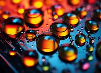 Plakat 55x40cm Krople Bliskiej Wody