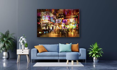 OBRAZ NA PŁÓTNIE 137 Światła miasta 40x30cm na Arena.pl