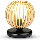 LAMPKA NOCNA LAMPA STOŁOWA DREWNIANA LOFT RETRO E27 DO SYPIALNI DO
