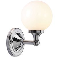Kinkiet LAMPA ścienna BATH-AUSTEN4-PC Elstead łazienkowa OPRAWA klasyczna szklana IP44 polerowany chrom biała