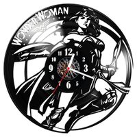 Zegar ścienny z płyty winylowej Wonder Woman 916.14