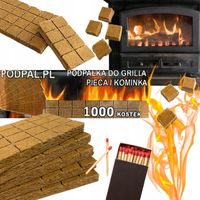 ROZPAŁKA PODPAŁKA 2,5kg DUŻA DO PIECA KOMINKA GRILLA 1000 szt kostek