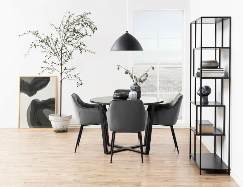 Krzesło Brooke VIC Dark Grey tapicerowane zdjęcie 2