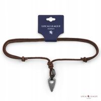 NASZYJNIK MĘSKI WISIOREK GROT STRZAŁY SKÓRZANY RZEMIEŃ REGULACJA ZAWIESZKA