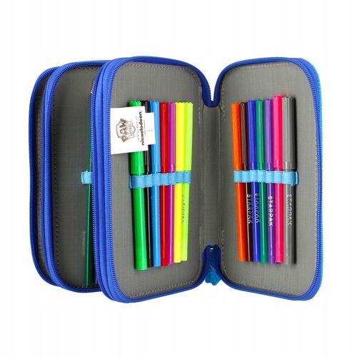 TRZYKOMOROWY PIÓRNIK SZKOLNY PSI PAW PATROL Chase z WYPOSAŻENIEM 30 element na Arena.pl