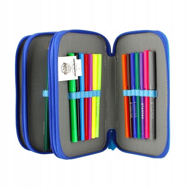 TRZYKOMOROWY PIÓRNIK SZKOLNY PSI PAW PATROL Chase z WYPOSAŻENIEM 30 element zdjęcie 11