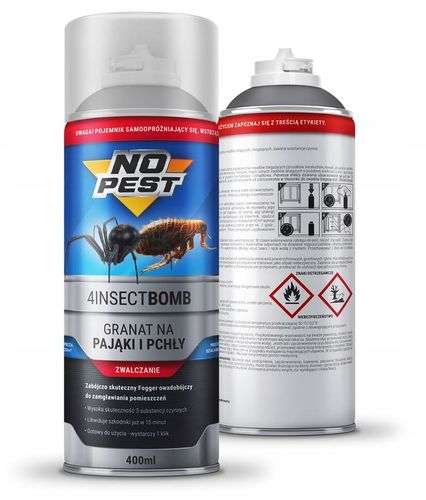 ŚRODEK SPRAY PŁYN + BOMBA DYMNA GRANAT PREPARAT NA PAJĄKI ZESTAW NO PEST na Arena.pl