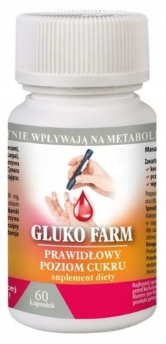 Gluko Farm Invent Farm Metabolizm Węglowodanów Reguluje Poziom Cukru 60 kap na Arena.pl