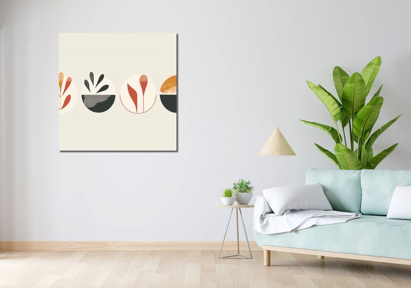 Obraz 90x90cm Cztery Okrąglaki zdjęcie 2