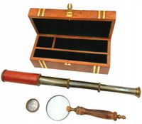 Ekskluzywny Zestaw Prezentowy Retro - Luneta, Kompas i Lupa - NC102369