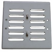 KRATKA METALOWA Z SZYLDEM NIERDZEWNYM 14*14CM I ŻALUZJĄ - KRA 14*14CHZ