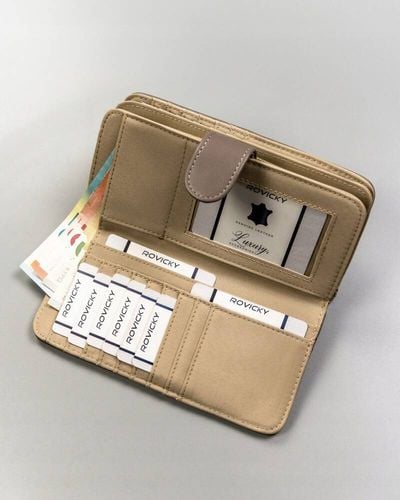 pojemny, duży portfel damski ze skóry ekologicznej - 4u cavaldi na Arena.pl