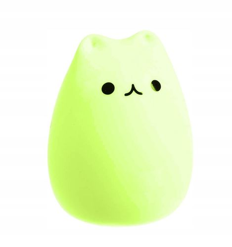 Lampka Nocna LED dla Dzieci Kotek RGB + Pilot USB na Arena.pl