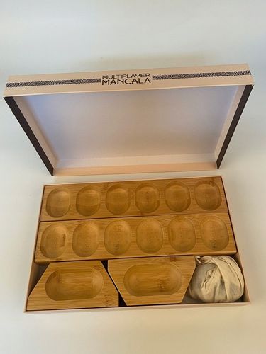 MANKALA UNIWERSALNA - DLA 2-3-4 GRACZY - DREWNIANA na Arena.pl