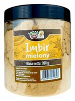 Imbir Mielony w dużym ładnym wielorazowym słoiku 390g Dobry Rozgrzewający