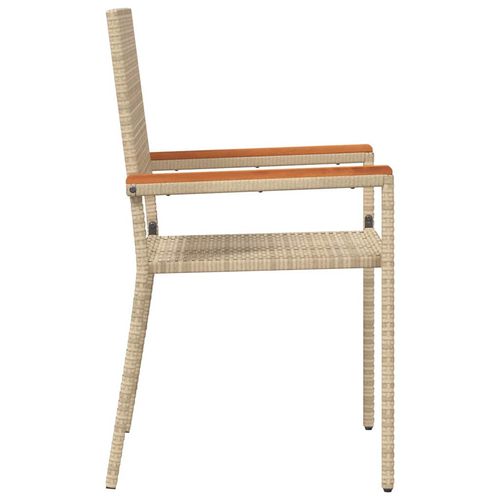 Zestaw krzeseł ogrodowych 4 pcs Kremowy i brązowy na Arena.pl