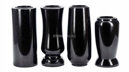 Elegancki WAZON z czarnego GRANITU WELEGANT12 na cmentarz StoneOnline na Arena.pl