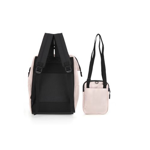 podróżny różowy plecak damski z saszetką - himawari na Arena.pl