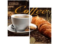 60X60CM PORANNA KAWA DWU OBRAZ ŚCIAN