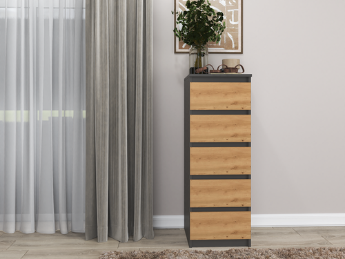 Komoda Malwa W5 ANTRACYT ARTISAN na Arena.pl