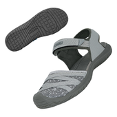 Sandały trekkingowe damskie sportowe zakryte palce szare rzepy rozm 38