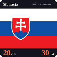 Karta eSIM Internet Słowacja 20 GB na 30 dni - bez rejestracji
