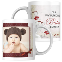 Prezent na dzień Babci i Dziadka Kubek z personaliza Imieniem oraz Zdjęciem