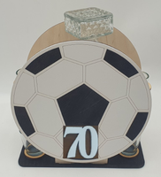 karafka PIŁKA + kieliszki 70 urodziny