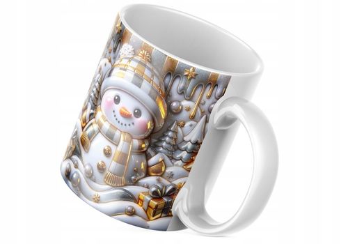 Świąteczny Kubek 3D Bałwanek - Idealny Na Prezent - NOWOŚĆ - HIT na Arena.pl