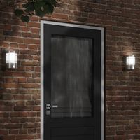 Kinkiety zewnętrzne z czujnikiem ruchu, 2 szt., srebrne, stal