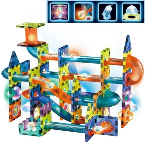 KLOCKI MAGNETYCZNE TOR KULKOWY 110 Elementów XXL na Arena.pl