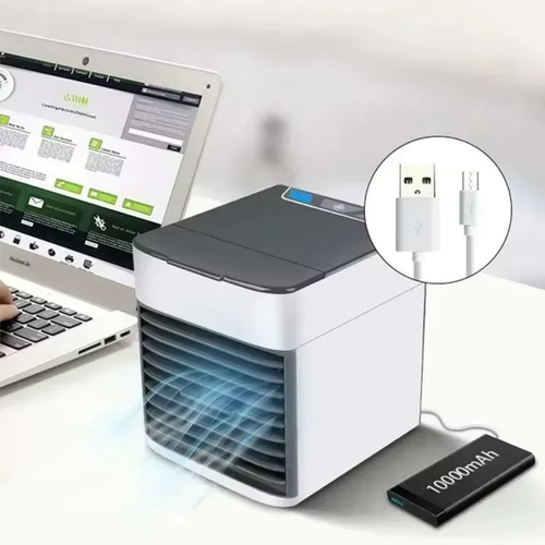 KLIMATOR MINI NA WODĘ I LÓD USB PRZENOŚNY MAŁY WENTYLATOR NAWILŻACZ 3W1 na Arena.pl