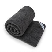 koc wełniany merynos australijski, kolor grafitowy 200x200 (+-5cm)