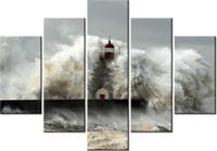 105CM 150CM OBRAZ 5 ELEM WIETRZNE WYBRZEŻE DRUK