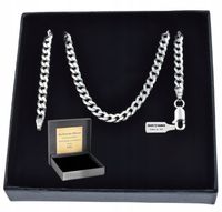 ŁAŃCUSZEK SREBRNY 925 PANCERKA 3.8 MM. + GRAWER