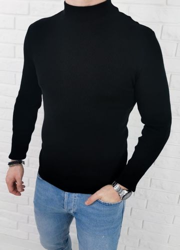 Czarny półgolf sweter męski 3431 - M na Arena.pl