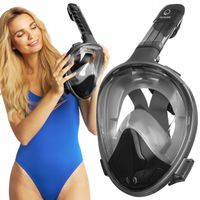 MASKA DO NURKOWANIA PANORAMICZNA SKŁADANA RURKA PEŁNOTWARZOWA TSUNAMI