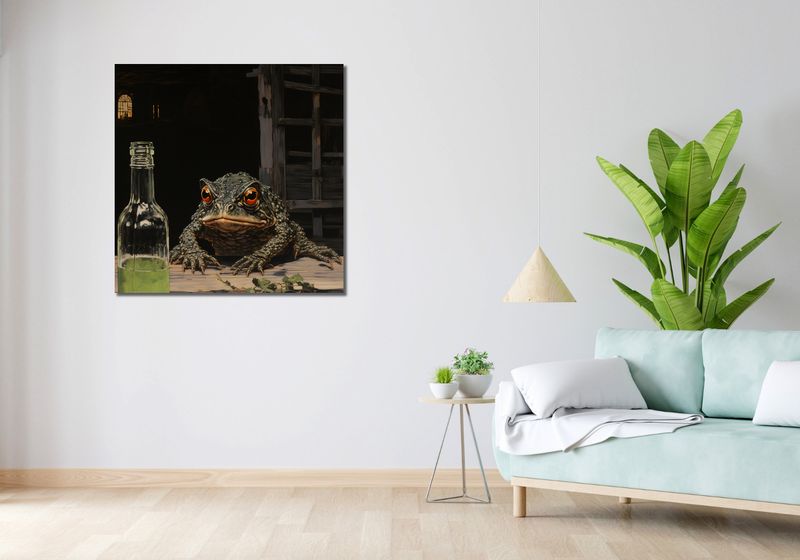 Obraz 90x90cm Oczekiwanie w Półmroku zdjęcie 2