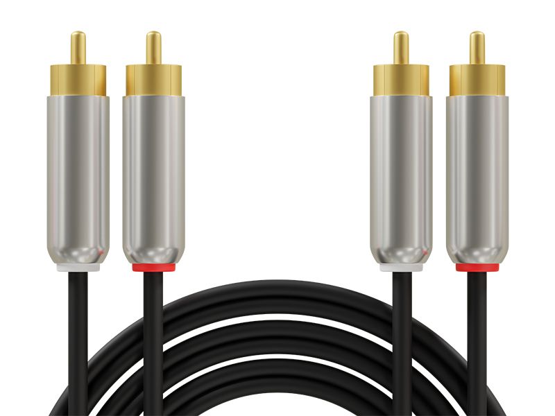 Przyłącze 2xRCA METAL  2,5m zdjęcie 1