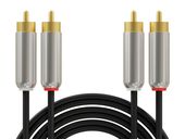 Przyłącze 2xRCA METAL  2,5m