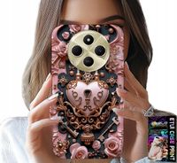 ETUI DO XIAOMI REDMI 14C 4G - KOBIECE, MODNE WZORY, KŁÓDKA SERCE RÓŻA