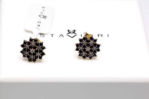 Złote kolczyki KZD1310 - Diament na Arena.pl