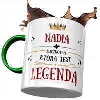 Kubek Zielony Dla Nadii Przyjaciółki Na Prezent Z Nadrukiem Ze Zdjęciem