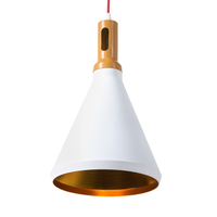 Lampa wisząca metalowa biała MACKENZIE